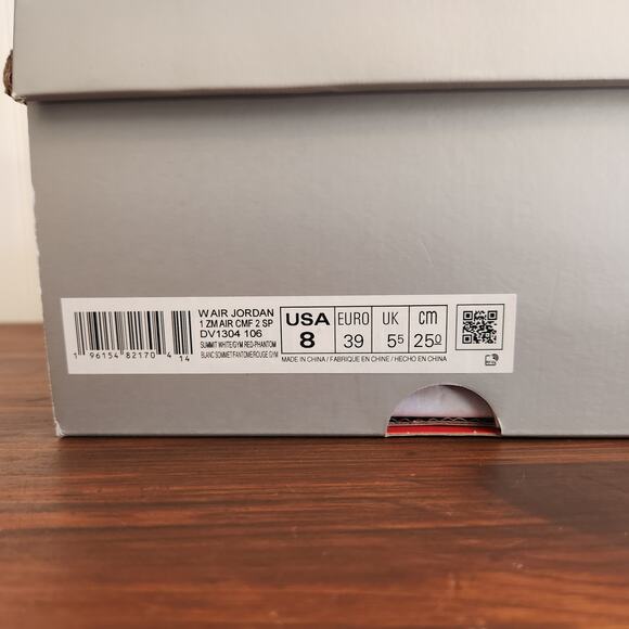 Air Jordan 1 Size 8 Zoom Comfort 2 High Valentine's Day New - Picture 12 of 13